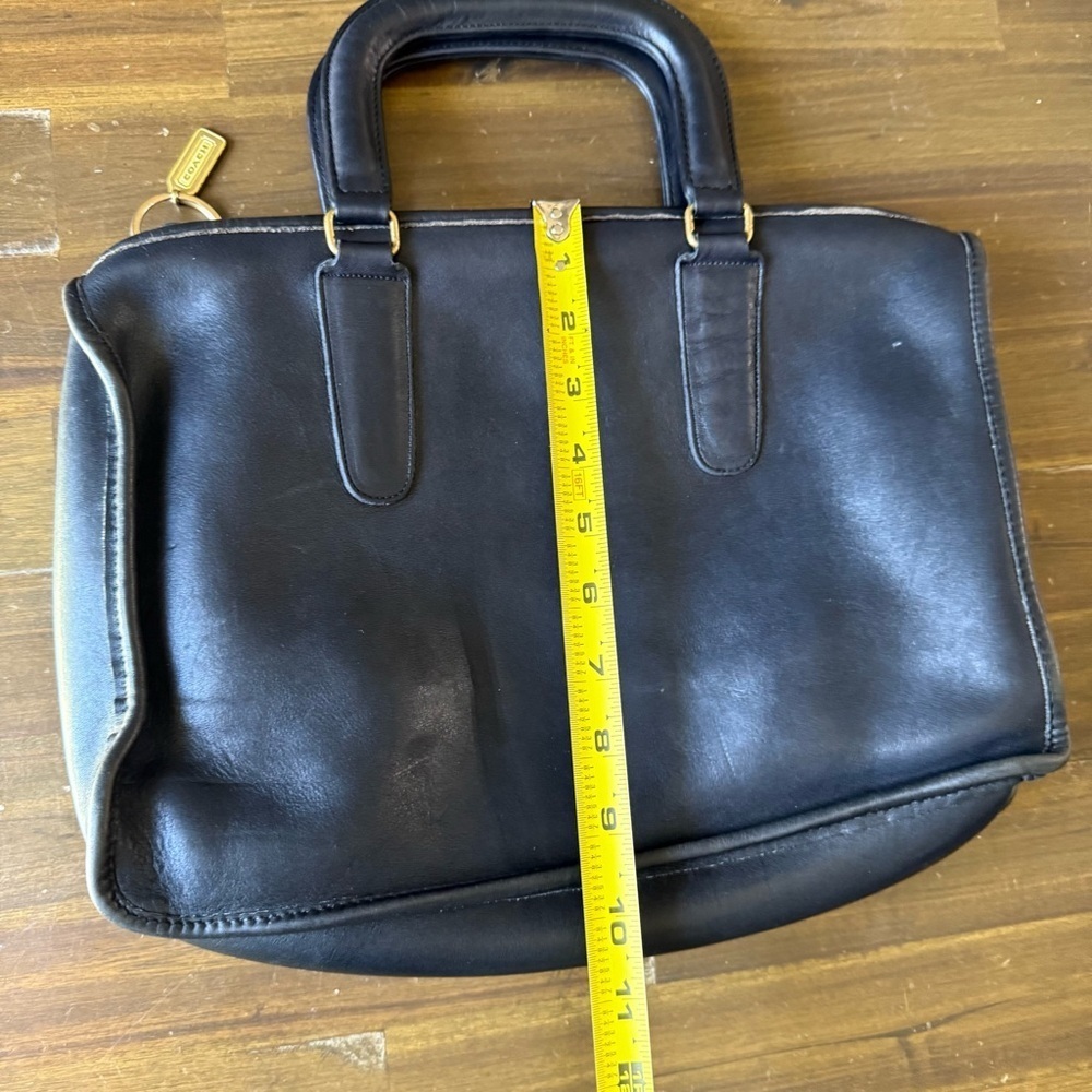 Coach Black Leather Satchel Briefcase. - Picture 12 of 16